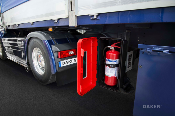 Кутия за пожарогасител 6/9кг DAKEN 82130 REGON 715x335x240mm червена