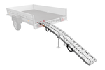 UNITRAILER ALR003 сгъваема алуминиева рампа за ремарке 221 см 340 кг с колан и опора