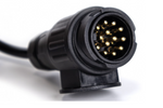 KAMAR E1384-A спирален електрически кабел 1.5 м 12V щепсел/контакт 13PIN