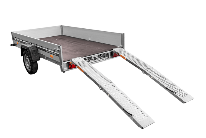 UNITRAILER ALR004B сгъваеми рампи стоманени рампи за ремаркета 190 см 400 кг комплект от 2