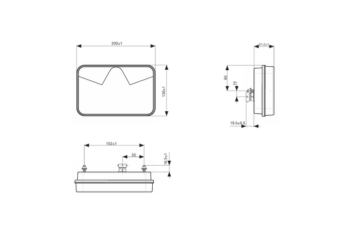ASPÖCK MULTILED V задна светлина байонет 8PIN 6 функции ляв