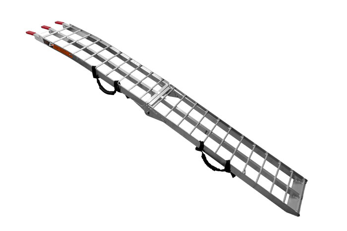 UNITRAILER ALR002 сгъваема алуминиева рампа за ремарке 221 см 340 кг с колан
