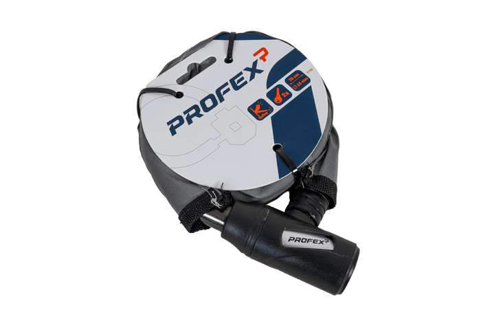 PROFEX Reflex стоманена бронирана ключалка за велосипед, дължина 70 см