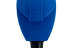 MANTES 2P+E ъглов CEE щепсел с допълнителен контакт 16A 230V